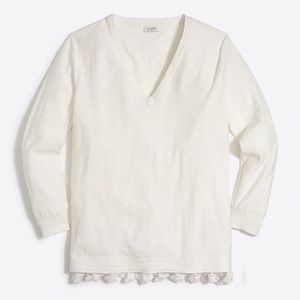 JCrew Factory Tassel Hem Sweater